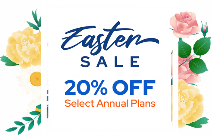 Easter Sale: 20% Off Select Annual Plans