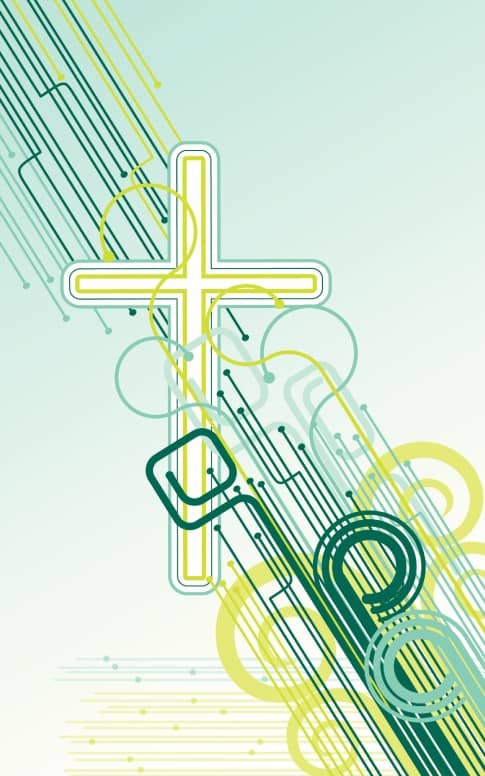 Retro Christian Cross Bulletin Cover