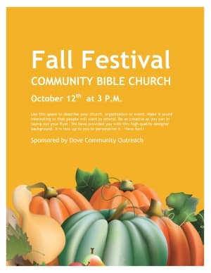 Fall Festival Church Flyer