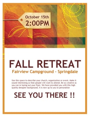 Fall Retreat Church Flyer