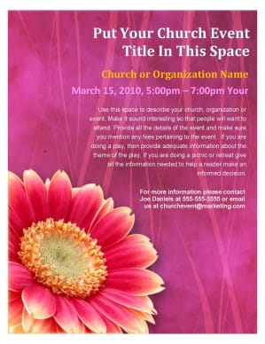 Christian Mothers Day Flyer