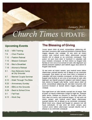 Open Bible Church Newsletter