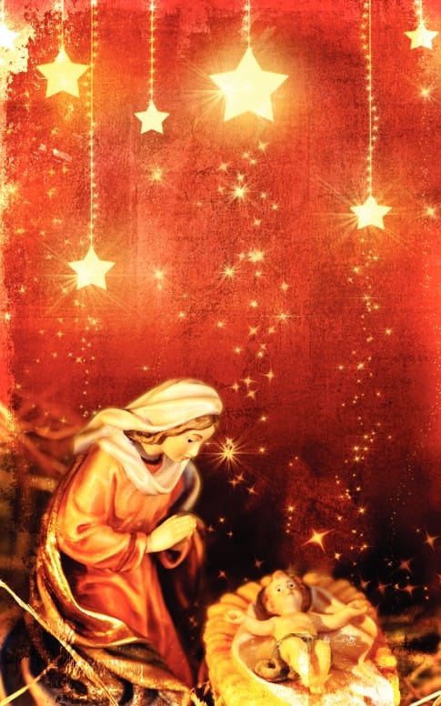 Kneeling Mary Christmas Bulletin