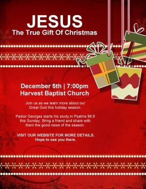 Christmas Gift Church Flyer