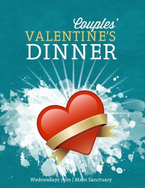 Valentine's Dinner Flyer Template