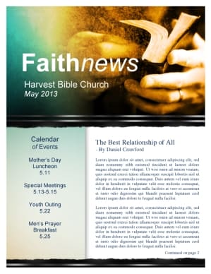 Baptist Newsletter Church Template