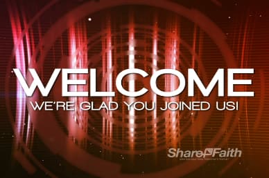 Red Modern Welcome Intro Video Loop