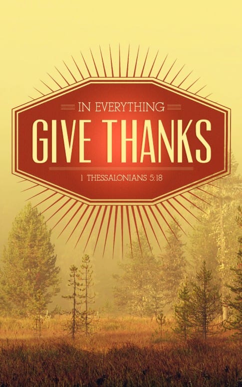 Give Thanks In Everything Church Bulletin Cover