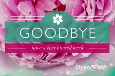 Goodbye Church Service Ending Video Loop Rose Floral