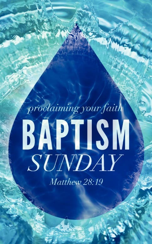 Baptism Sunday Christian Bulletin
