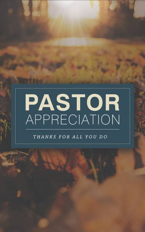 Pastor Appreciation Church Bulletin
