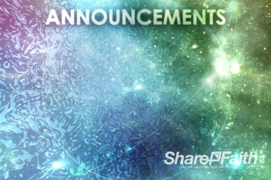 Cosmic Ministry Announcements Motion Video Loop
