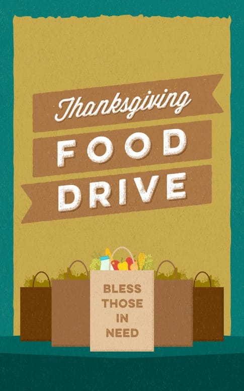 Thanksgiving Food Drive Christian Bulletin