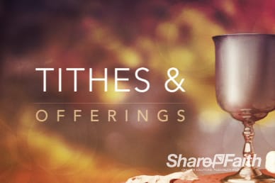Tithes and Offerings Communion Cup and Bread Video Loop for Church
