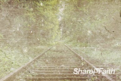 Double Exposed Train Tracks Worship Video Background