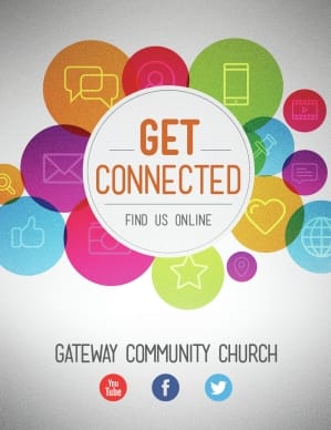 Get Connected Find Us Online Ministry Flyer