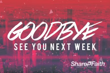 Red City Church Service Goodbye Motion Video Loop
