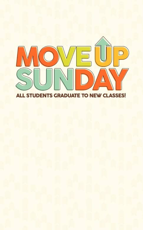 Move Up Sunday Church Bulletin
