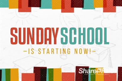 Sunday School is Starting Now Church Title Motion Video