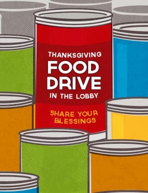 Thanksgiving Food Drive Religious Flyer