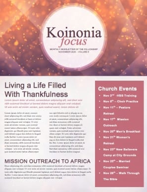 Let There be Light Church Newsletter