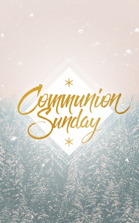 Winter Communion Sunday Christian Church Bulletin
