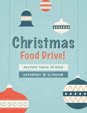Christmas Food Drive Ministry Flyer