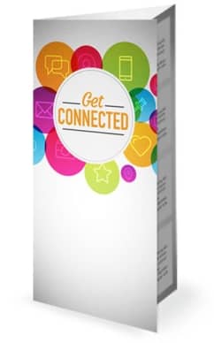 Get Connected Find Us Online Ministry Trifold Bulletin