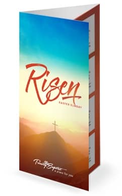 Risen Easter Sunday Church Trifold Bulletin