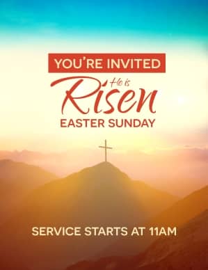 Risen Easter Sunday Church Flyer