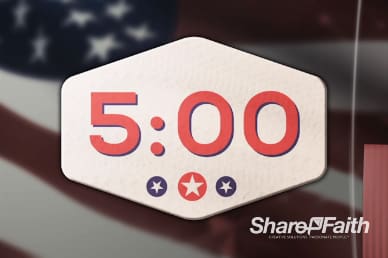 American Flag Church Countdown Timer Video