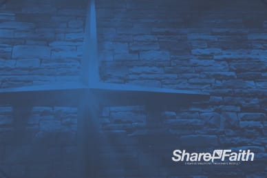 Shining Cross on Brick Wall Worship Video Background