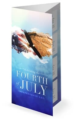 American Independence Day Church Trifold Bulletin