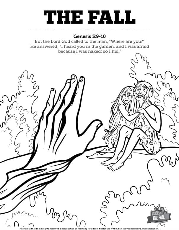 The Fall Of Man Genesis 3 Bible Coloring Pages