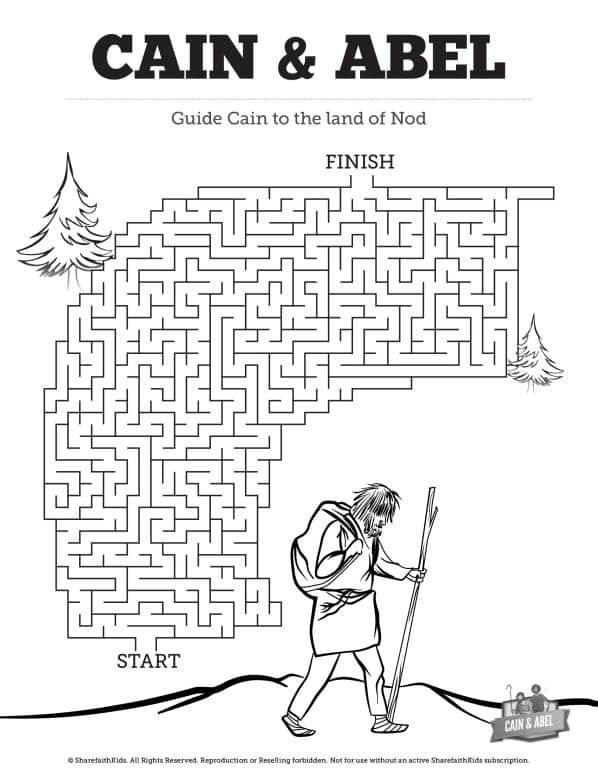 Cain and Abel Bible Mazes