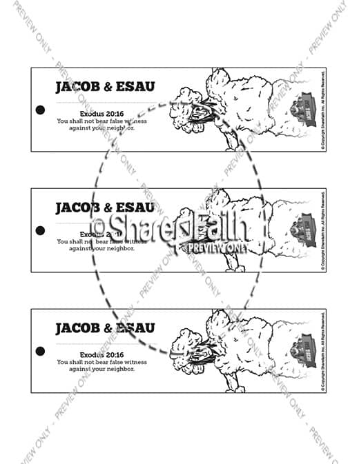 Story of Jacob and Esau Bible Bookmarks