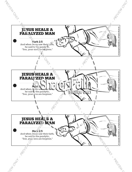 Luke 5 Jesus Heals The Paralytic Bible Bookmarks