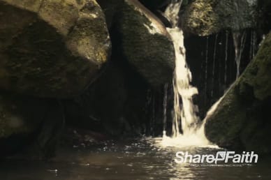 River Rock Waterfall Worship Video Background