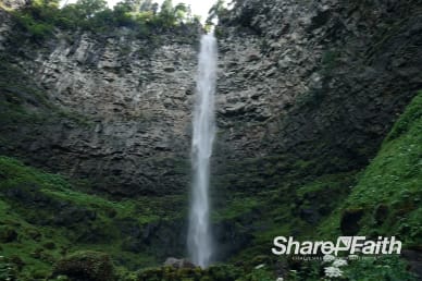 Towering Waterfall Video Background