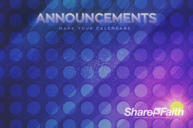 Set Apart For God Announcements Video Loop