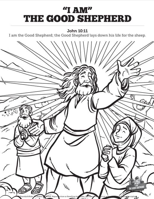John 10 The Good Shepherd Sunday School Coloring Pages