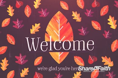Thanksgiving Leaves Welcome Motion Graphic