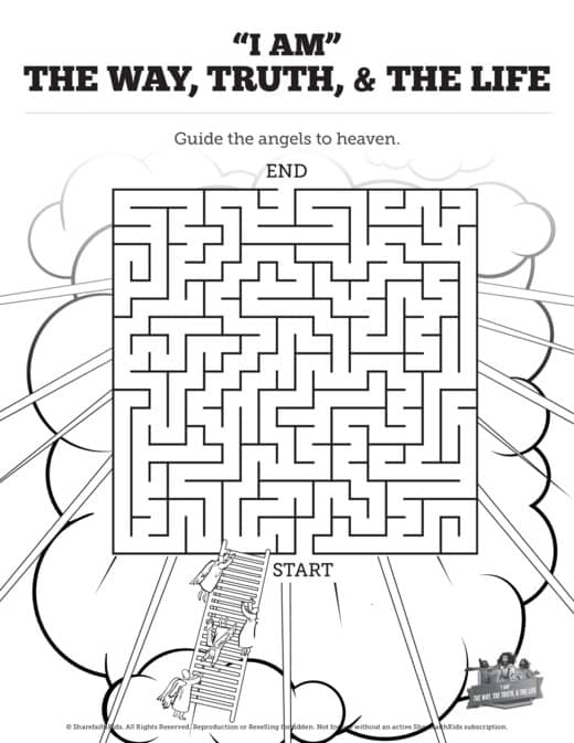 John 14 The Way the Truth and the Life Bible Mazes