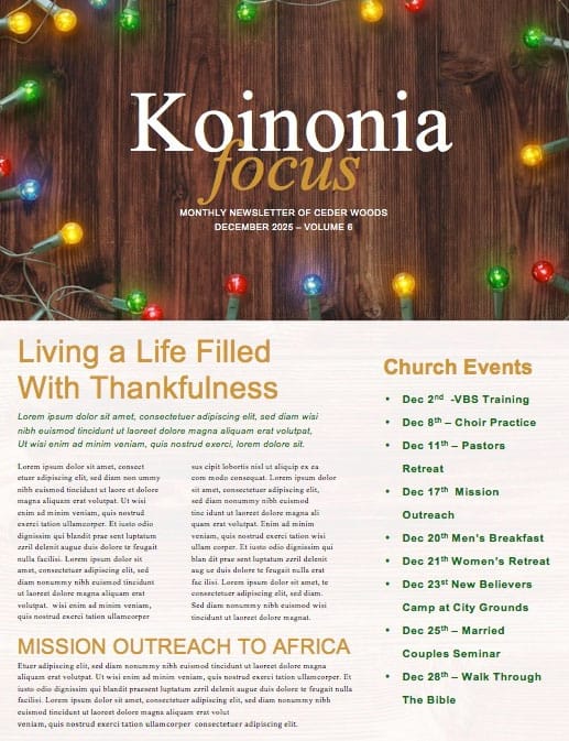 Home For The Holidays Christmas Newsletter