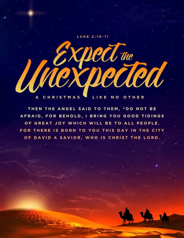 Expect the Unexpected Christmas Flyer