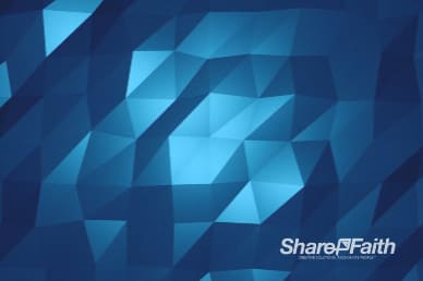 Blue Polygon Wave Worship Motion Background