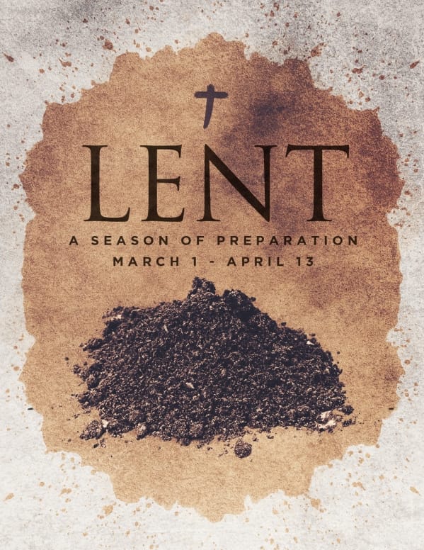 Lent Season Ash Wednesday Church Flyer