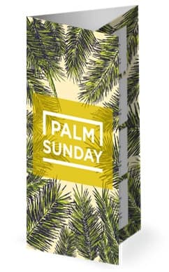 Palm Sunday Church Trifold Bulletin