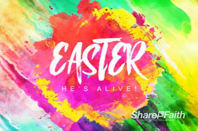 Easter Paint Splash Church Motion Graphic