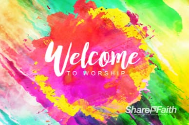 Easter Paint Splash Welcome Motion Graphic